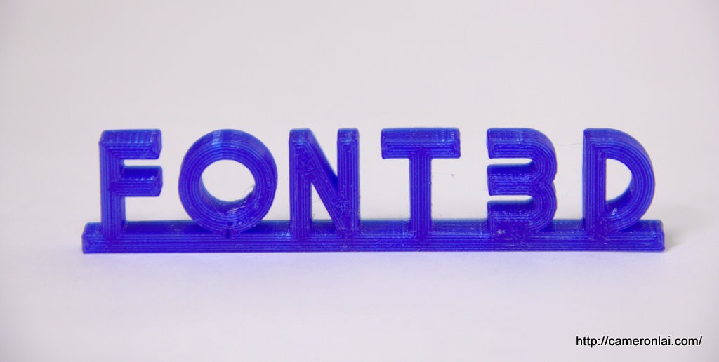 Actual font3d print